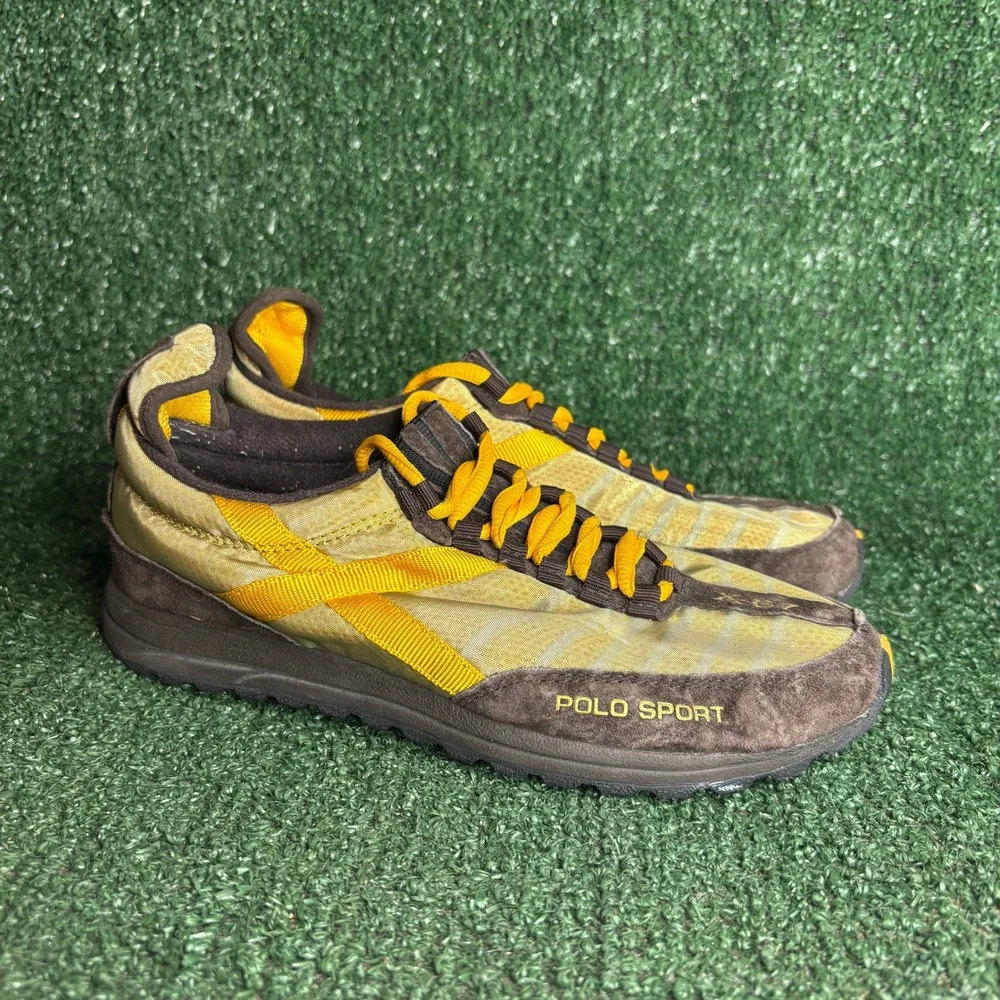 Polo Sport Ralph Lauren X-67 Suede Mesh Vintage Gorpcore Sneakers Brown Womens 6
